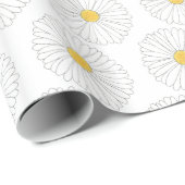 White Yellow Daisy Blume Blumengarten Print Geschenkpapier (Rolleneckpunkt)