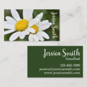 White Yellow Daisy Blume Daisies Nature Foto Visitenkarte (Vorne/Hinten)