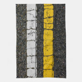 White Yellow Double Line Geschirrtuch (Vertikal)