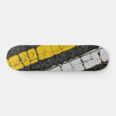 White Yellow Double Line Skateboard (Horizontal)