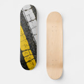 White Yellow Double Line Skateboard (Vorderseite)