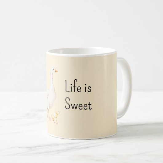 White Yellow Ducks Kaffeetasse (VorderseiteRechts)