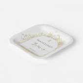 white yellow flowers Baptism  Pappteller (Gewinkelt)