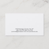 White Yellow Monogram Consultant Business Card Visitenkarte (Rückseite)