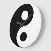 White Yin Yang Wall Clock Große Wanduhr (Winkel)