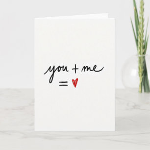 White You And Me Liebeskarte Karte