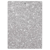 White Zebra Glitzer Granite Glam Personalisiert Klemmbrett (Rückseite)