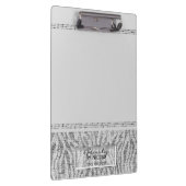 White Zebra Glitzer Granite Glam Personalisiert Klemmbrett (Rechts)