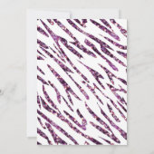 White Zebra Print Glam Glitzer Party Einladungen (Rückseite)