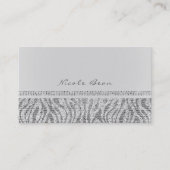 White Zebra Sparkle Sequins Glam Chic Modern Visitenkarte (Vorderseite)