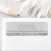 White Zebra Sparkle Sequins Glam Party Einladung (Insitu)