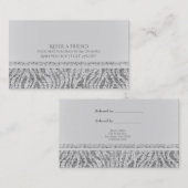 White Zebra Sparkle Sequins Glam Refer a Friend Empfehlungskarte (Vorne/Hinten)