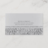 White Zebra Sparkle Sequins Glam Refer a Friend Empfehlungskarte (Vorderseite)