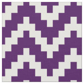 White Zigzag Ikat & Custom Lila Background Stoff (Nahaufnahme)