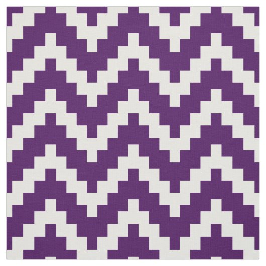White Zigzag Ikat & Custom Lila Background Stoff (Muster)