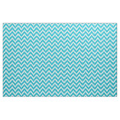 White Zigzag Ikat & Custom Türkise Hintergrund Stoff (Yard (91,4 cm))