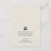 White Zinnia Blume Hotel Informationen Hochzeit Begleitkarte (Rückseite)