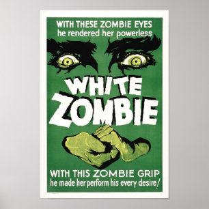 White Zombie Monster Movie Poster