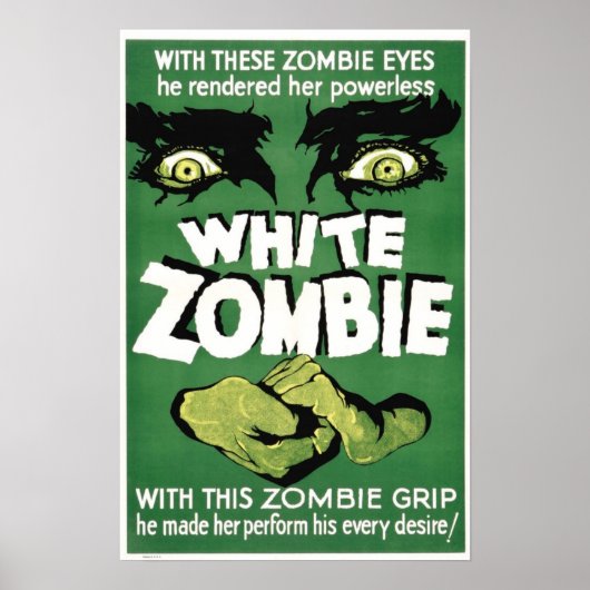 White Zombie Movie Poster (Vorne)