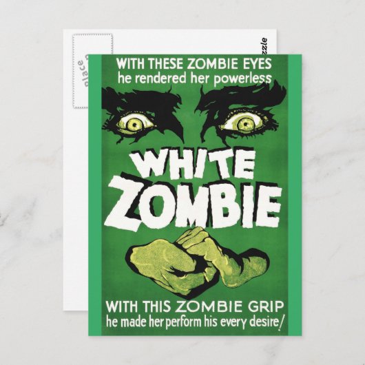 White Zombie - Vintager Film Postkarte (Vorne/Hinten)