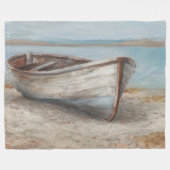 Whitealkenboot an der Küste Fleecedecke (Vorderseite (Horizontal))