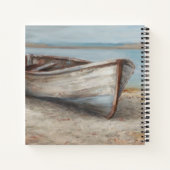 Whitealkenboot an der Küste Notizblock (Rückseite)