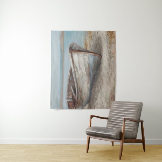 Whitealkenboot an der Küste Wandteppich (Beispiel)