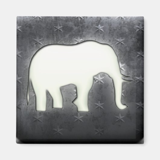 Whitealkes Elephant Magnet (Vorne)