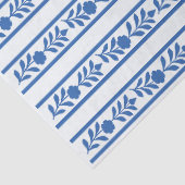 Whiteblue Bone inlay Floral Border Decoupage Paper Seidenpapier (Detail)