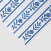 Whiteblue Bone Inlay Floral Border Decoupage Paper Seidenpapier (Ausschnitt)