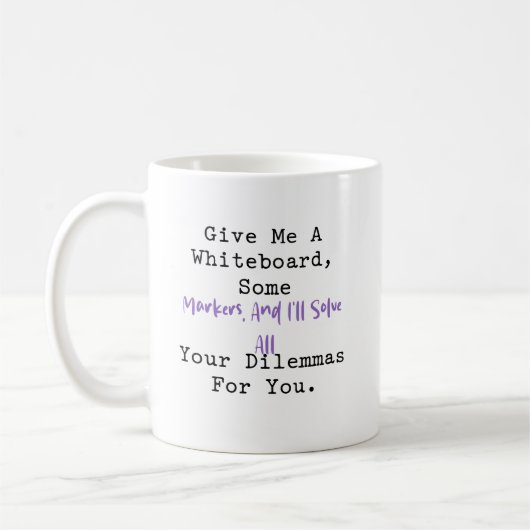 Whiteboard & Markers | Math Dilemma Solver Pro Kaffeetasse (Links)