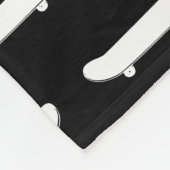 Whiteboard Monochromatischer Schwarzer Skater Urba Fleecedecke (Ecke)