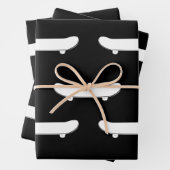 Whiteboard Monochromatischer Schwarzer Skater Urba Geschenkpapier Set (Beispiel)