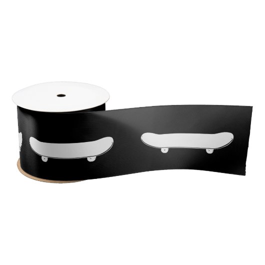 Whiteboard Monochromatischer Schwarzer Skater Urba Satinband (Spule)