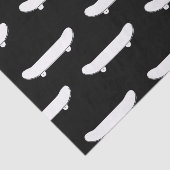 Whiteboard Monochromatischer Schwarzer Skater Urba Seidenpapier (Ausschnitt)