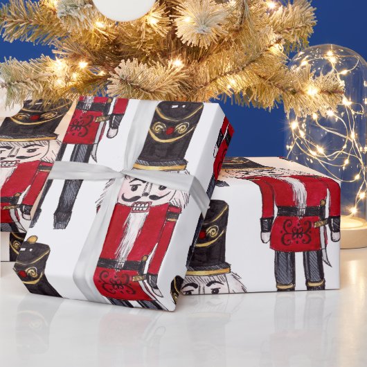 Whiteboard Nutcracker Soldier Wrapping Paper Geschenkpapier (Feiertage)