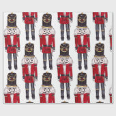 Whiteboard Nutcracker Soldier Wrapping Paper Geschenkpapier (Flach)