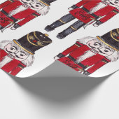 Whiteboard Nutcracker Soldier Wrapping Paper Geschenkpapier (Ecke)