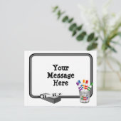 Whiteboard Postkarte (Stehend Vorderseite)