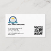 Whiteboard-Schullehrer mit QR-Code Visitenkarte (Rückseite)
