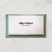 Whiteboard-Schullehrer mit QR-Code Visitenkarte (Vorderseite)