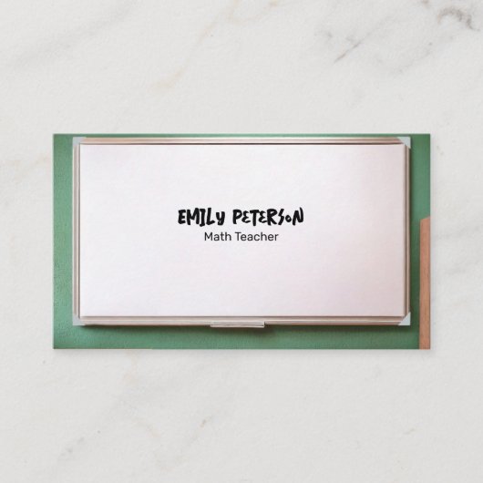 Whiteboard-Schullehrer mit QR-Code Visitenkarte (Vorderseite)