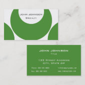 Whiteboard und Green Retro Circle Business Cards Visitenkarte (Vorne/Hinten)