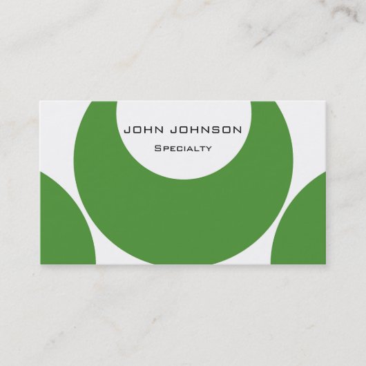 Whiteboard und Green Retro Circle Business Cards Visitenkarte (Vorderseite)