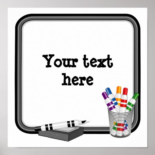 Whiteboard zum digitalen Download-Platz Poster (Vorne)