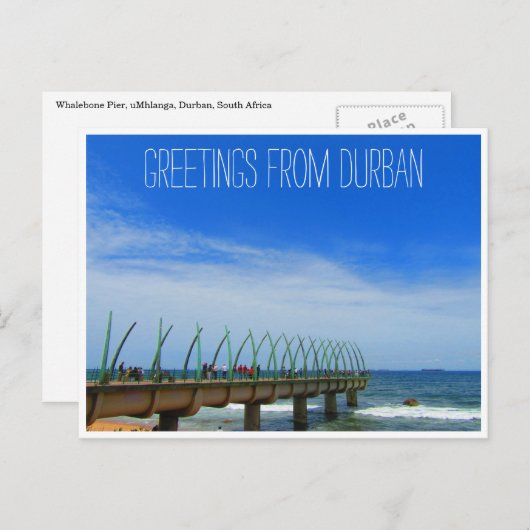 Whitebone Piper durban Grüße Postkarte (Vorne/Hinten)