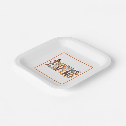 Whitebook Erntedank Elements Paper Napkin Pappteller (Gewinkelt)