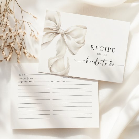 Whitebow-Brautparty-Rezept-Abschlusskarte Begleitkarte