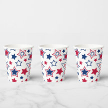 Whiteboys und Blue Stars Papier Cups