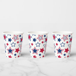 Whiteboys und Blue Stars Papier Cups Pappbecher
